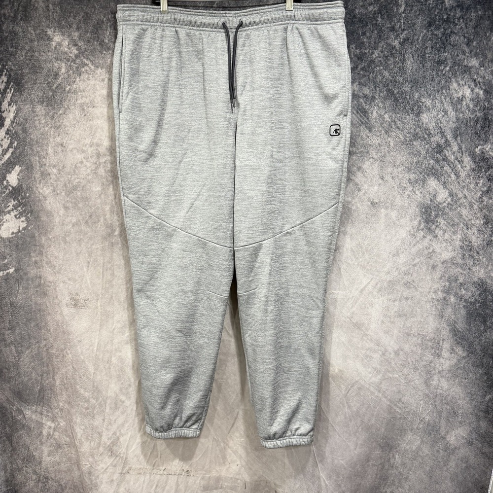 AND1 Men’s 3XL Gray Fleece Jogger Sweatpants Athletic Drawstring Zip Pocket